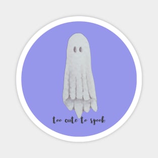 Too cute to spook,  adorable watercolor ghost Magnet